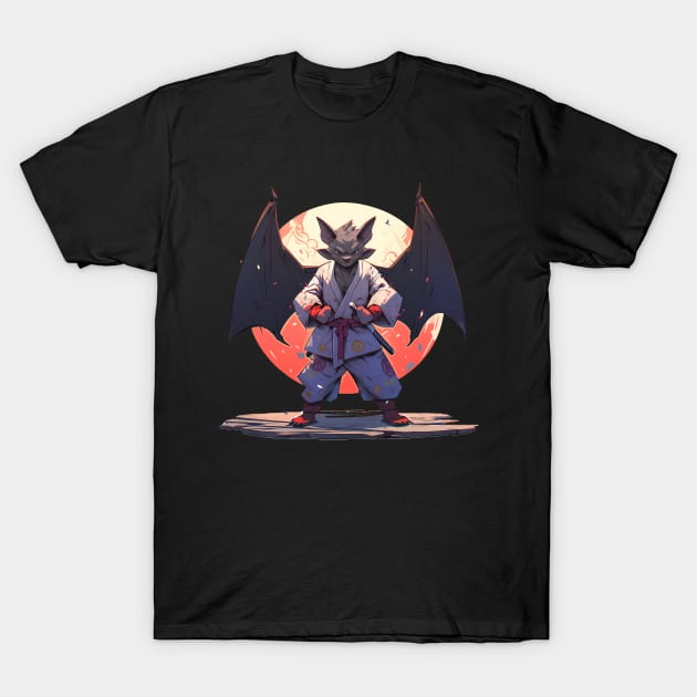 Kawaii Style Karate Master Bat T-Shirt by Obotan Mmienu